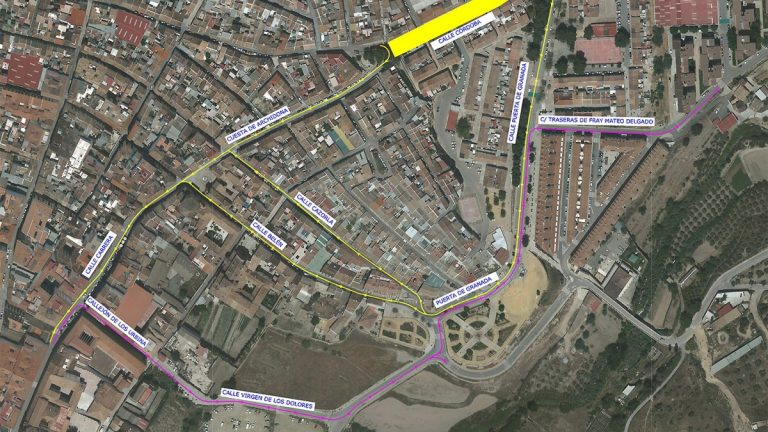 Cambios tráfico corte calle Córdoba