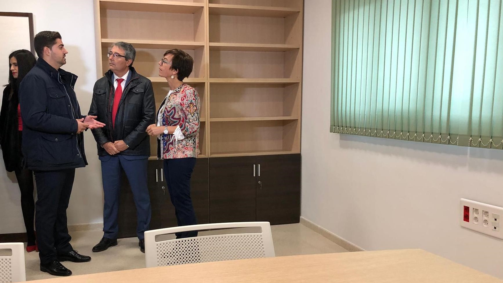Siro Pachón, Francisco Salado y María Gámez inauguración Vivero Empresas Fuente Piedra