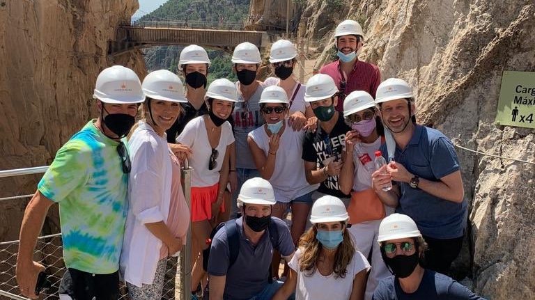 Antonio Banderas visita Caminito Rey