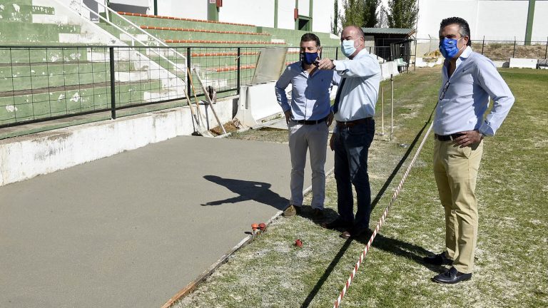 Juan Rosas, Manolo Barón y Juan Álvarez Estadio Maulí Antequera