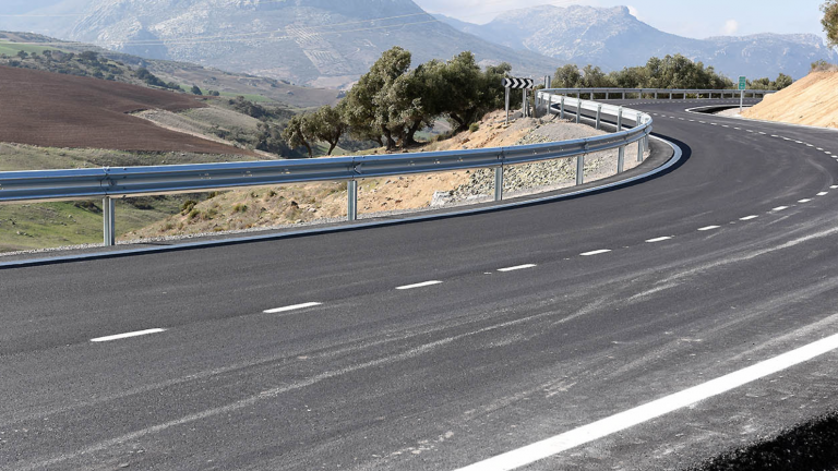 final obras reforma carretera A-343 entre Antequera y Valle de Abdalajís (febrero 2022)