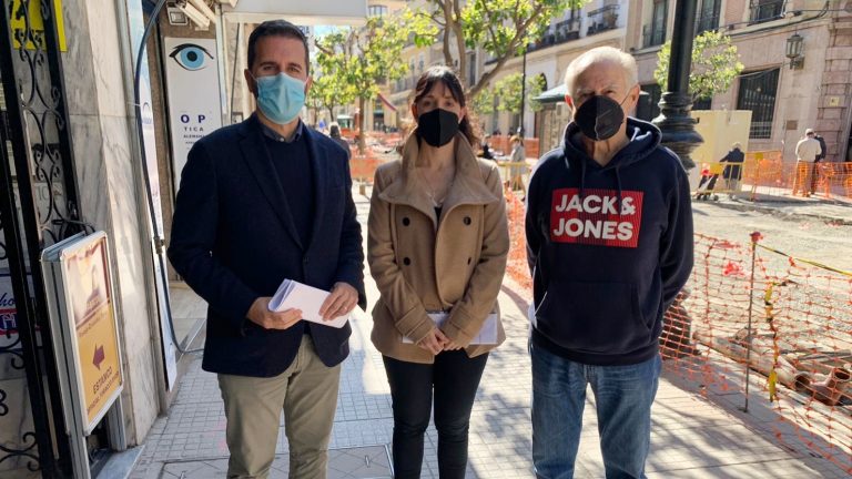 PSOE pide ayudas directas comercios afectados obras (marzo 2022)