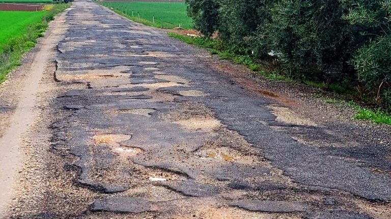 camino rural Antequera mal estado (marzo 2022)