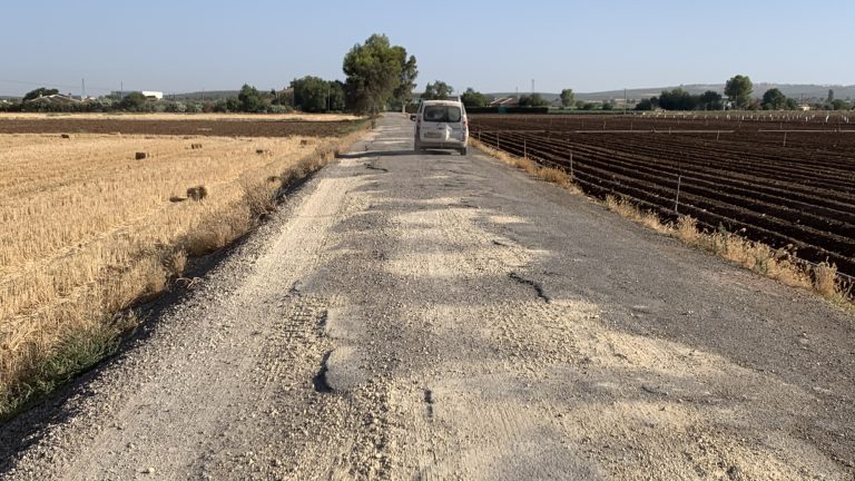 camino rural de la zona del Partido Alto de Antequera (julio 2022)