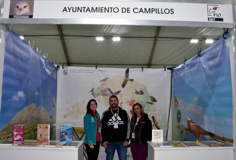 Estand de Campillos en la Feria de Ornitología de Extremadura (febrero 2023)
