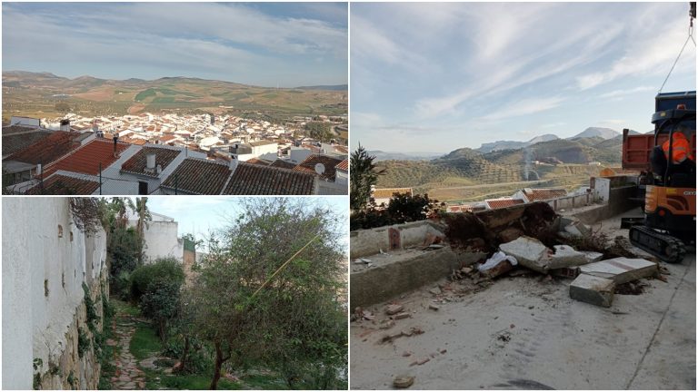 obra del nuevo Balcón de Ardales (febrero 2023)