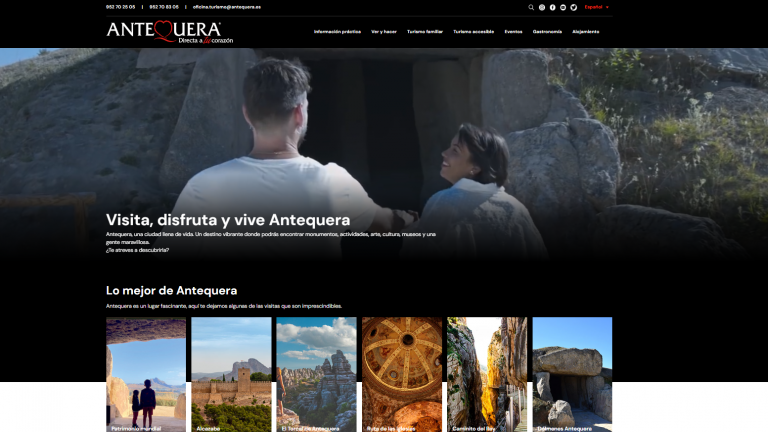 Nueva web del área de Turismo del Ayuntamiento de Antequera