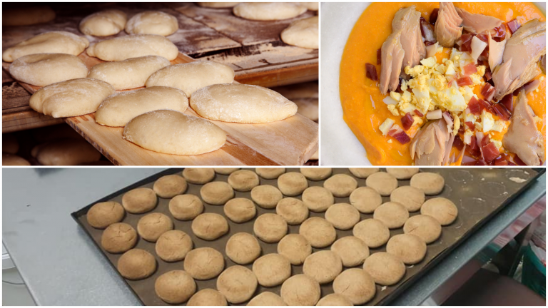 Molletes, porra antequerana y mantecados