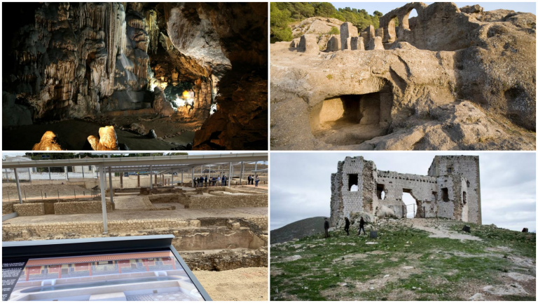 Yacimientos de la Cueva de Ardales, Bobastro, la Villa Romana de Estación de Antequera y el Castillo de la Estrella de Teba