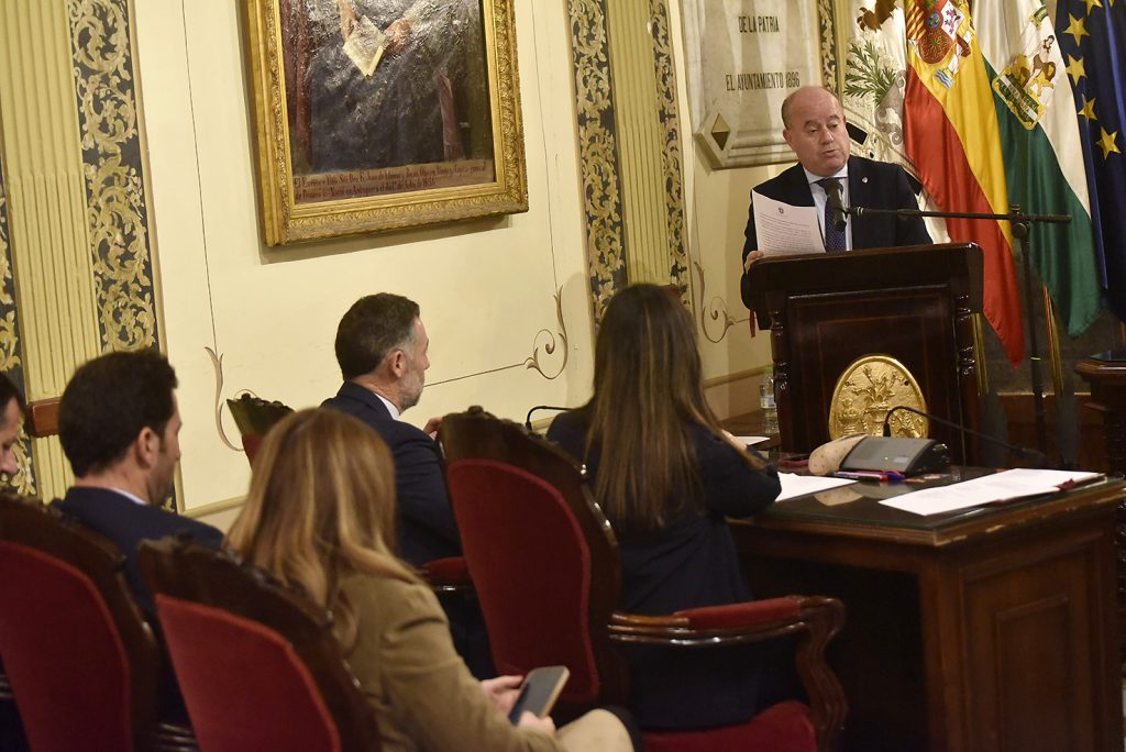 El alcalde Manolo Barón, durante el Debate del Estado de la Ciudad de Antequera (diciembre 2023)