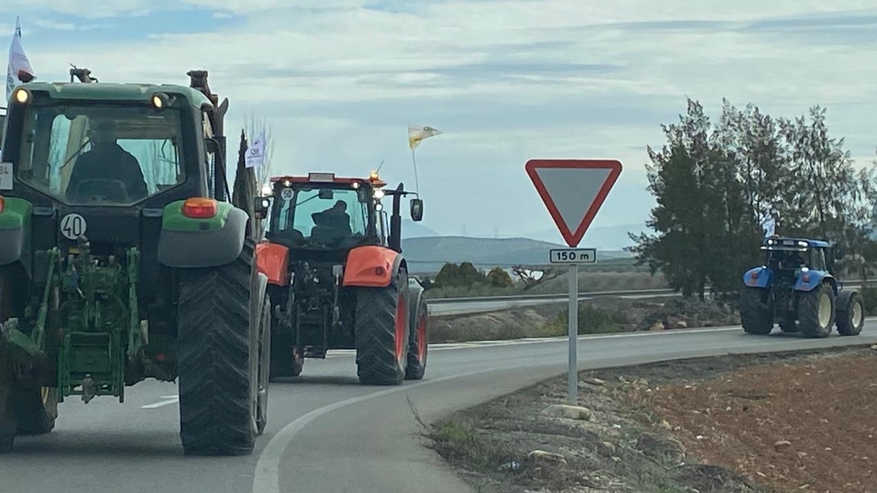 Tractorada llevada a cabo por carreteras de Antequera en marzo de 2022