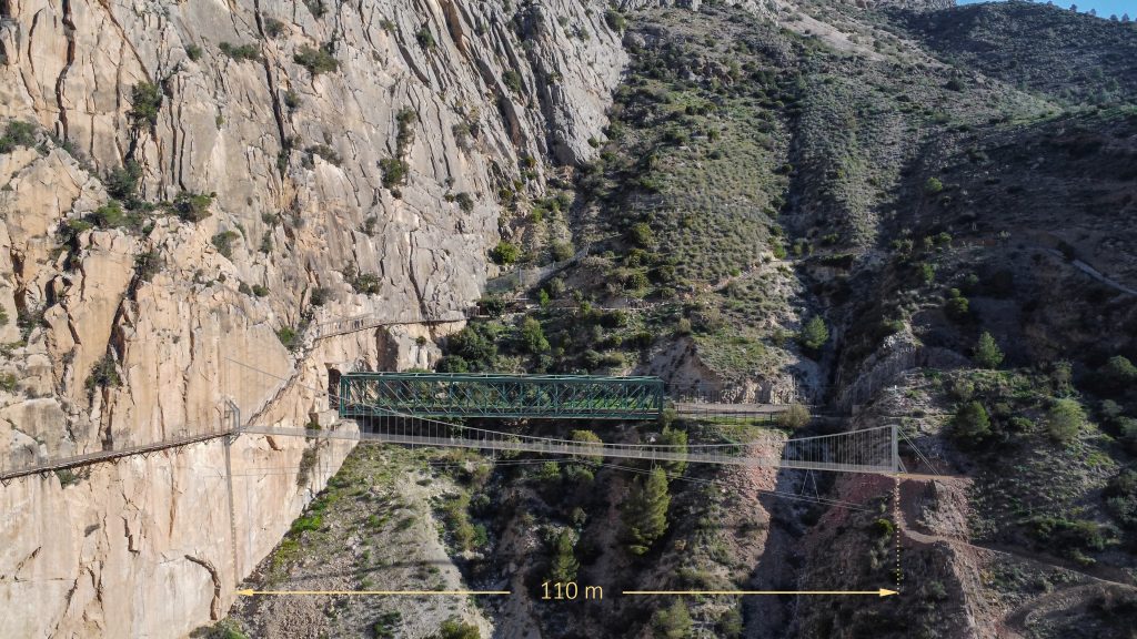 Lugar donde estará ubicado la nueva pasarela del Caminito del Rey (febrero 2025)