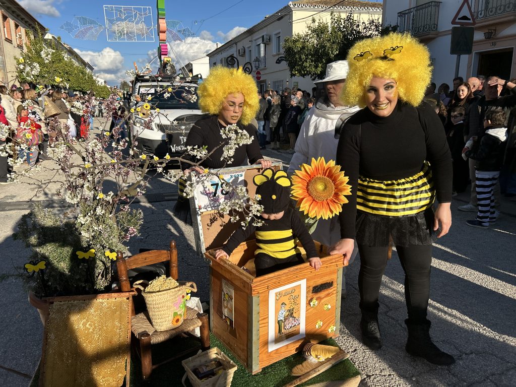 Familia de abejas en el pasacalles del Carnaval de  Humilladero (marzo de 2025)