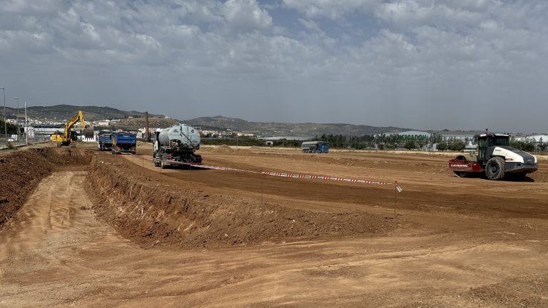 Trabajos en el PEAN para la construcción de la futura plataforma logística de Leroy Merlin en Antequera