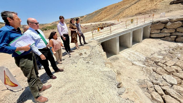 Visita a la obra en el puente del camino de La Joya al Valle de Abdalajís (julio 2025)