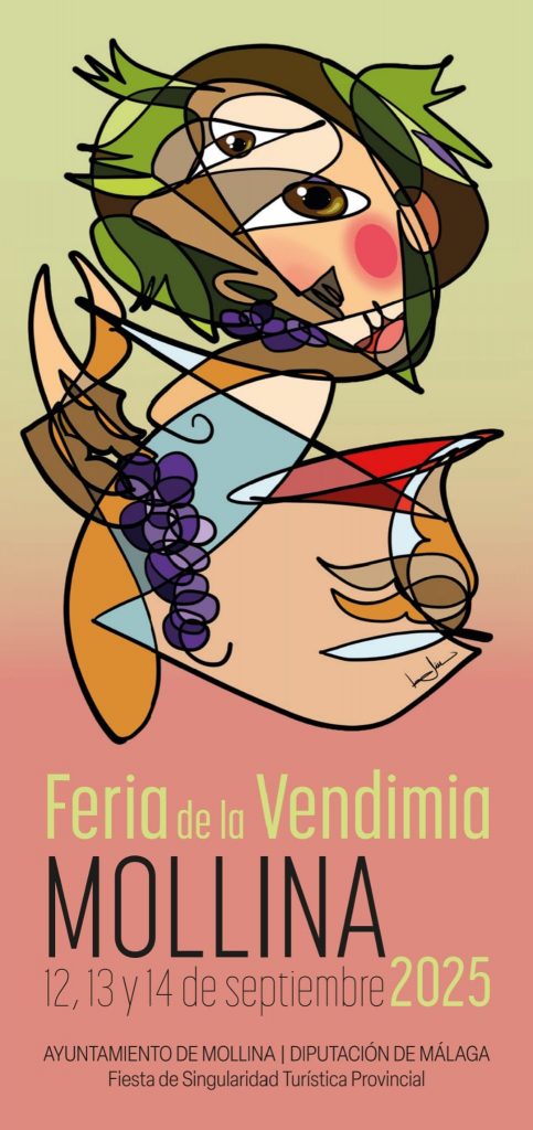 Cartel de la Feria de la Vendimia 2025 de Mollina (agosto 2025)
