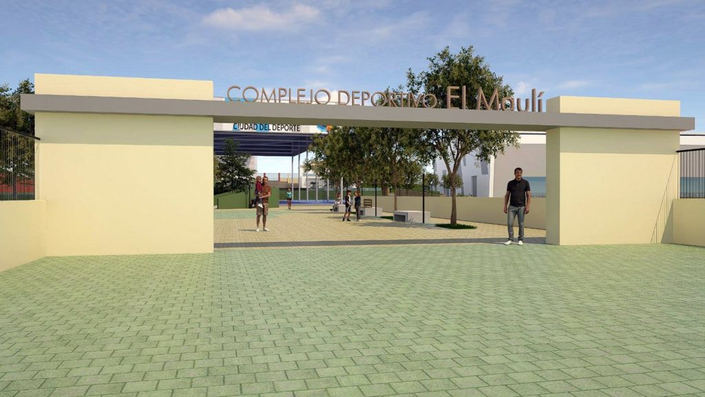 Recreación del nuevo acceso al Complejo Deportivo El Maulí de Antequera desde la calle Juan Pablo II (3) (agosto 2025)