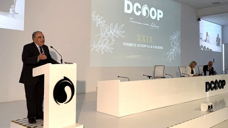20251021 Antonio Luque, presidente de Dcoop, durante su intervención en los XXIX Premios a la Calidad del Aceite de Oliva que concede este grupo agroalimentario