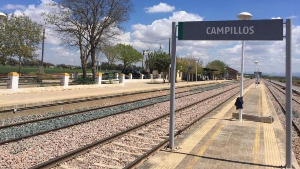 Línea Bobadilla-Algeciras a su paso por Campillos