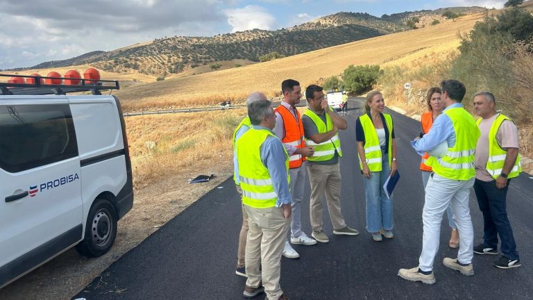 Visita de la Diputación a la carretera MA-3403 entre Villanueva de la Concepción y Almogía (septiembre 2025)