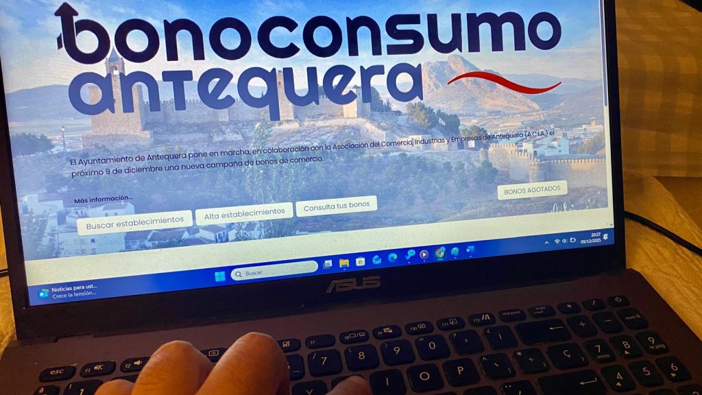 20251209 Web de venta del Bono Consumo de Antequera con los tiques agotados