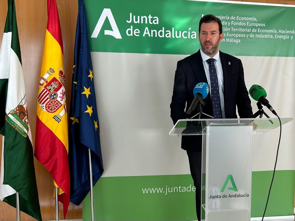Antonio García, durante una comparecencia en la delegación territorial de la Junta de Andalucía en Málaga que dirige