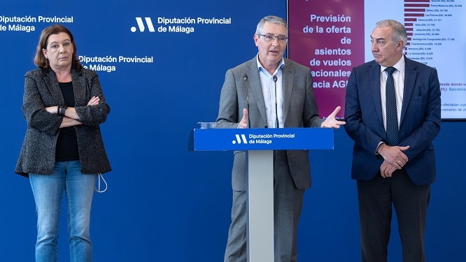 20250114 Francisco Salado, junto a Esperanza González y Antonio Díaz en el balance sobre el turismo nacional de Turismo Costa del Sol