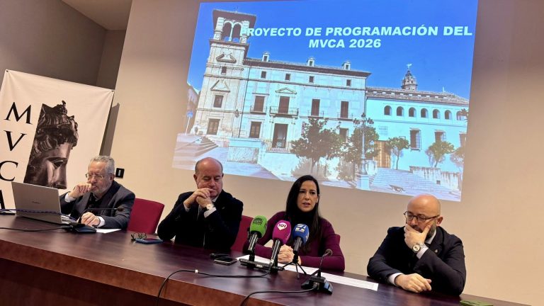 20260107 José Escalante, Manolo Barón, Ana Cebrián, y José Medina Galeote, en la presentación de la programación del Museo de la Ciudad de Antequera para 2026