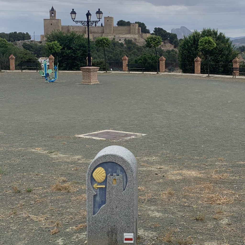 Indicativo del Camino Mozárabe de Santiago en Antequera
