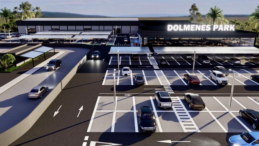 Recreación del parque comercial que SUBA está construyendo en Antequera