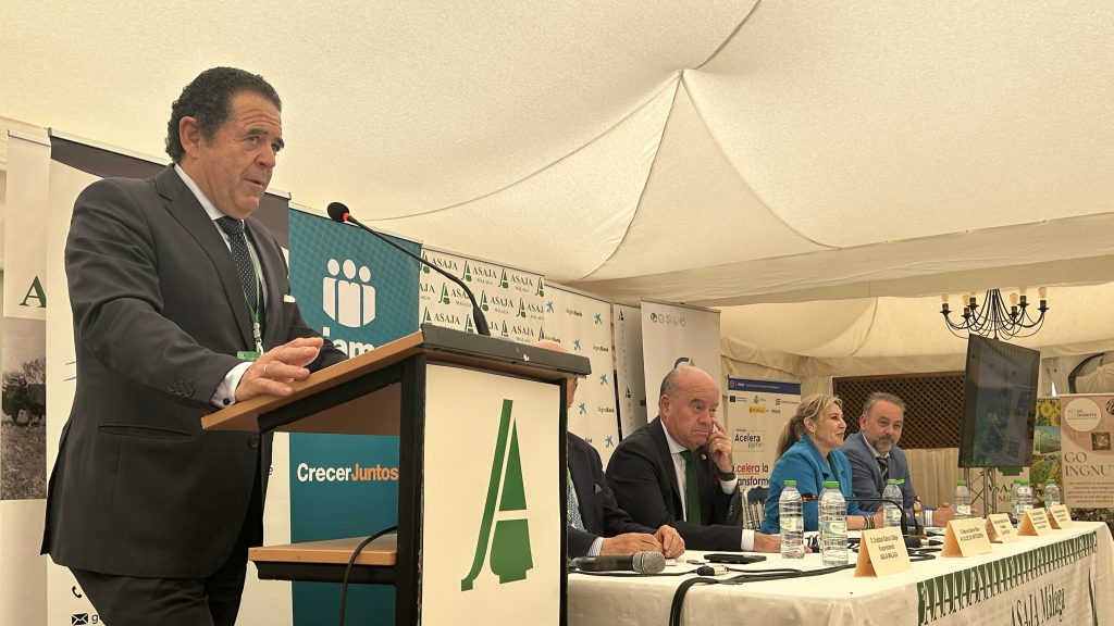 20260515 Baldomero Bellido, presidente de Asaja Málaga, durante la celebración de la última asamblea general de la organización