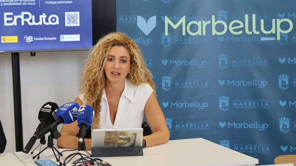 María del Carmen Márquez, diputada provincial de Empleo y Formación, en la presentación de la 6ª convocatoria del programa EnRuta