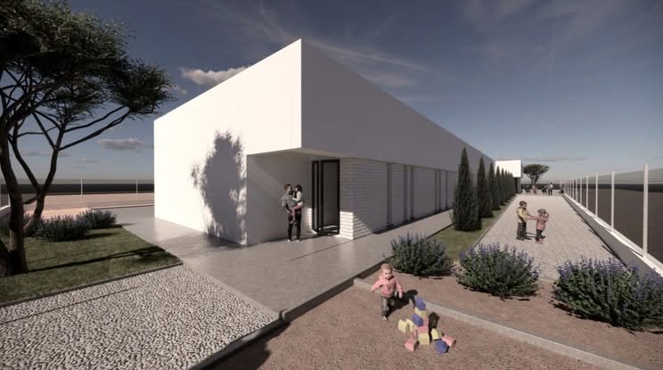 Recreación de la nueva Escuela Infantil Los Camarolos de Villanueva del Rosario