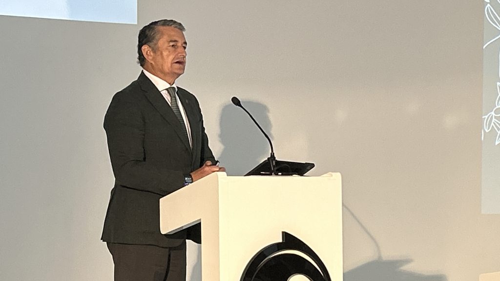 Antonio Sanz, vicepresidente primero de la Junta, en la clausura de los XXX Premios a la Calidad del Aceite de Dcoop