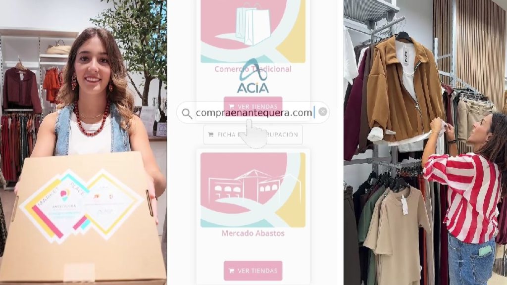 Imágenes de la campaña de la ACIA sobre la web compraenantequera