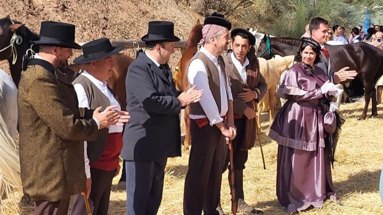 Personajes de la Recreación histórica en Villanueva de Tapia sobre la Real Feria de Ganado de 1869