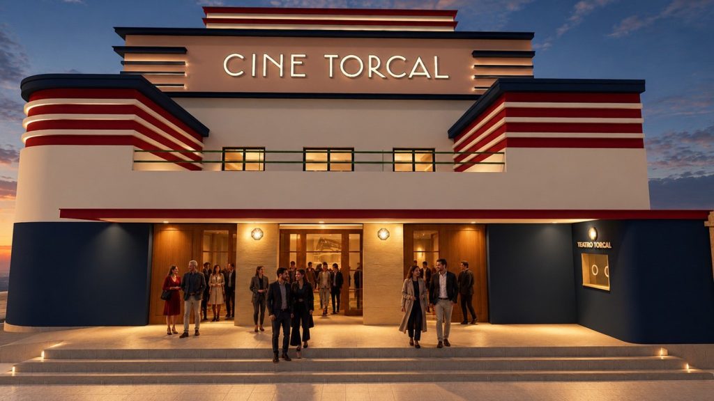 Recreación de la fachada del Teatro Torcal de Antequera tras el proyecto de rehabilitación